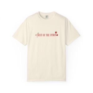 Unisex Garment-Dyed T-shirt - 'Fruit of the Spirit' with Strawberry Design - Stylish & Meaningful Tee