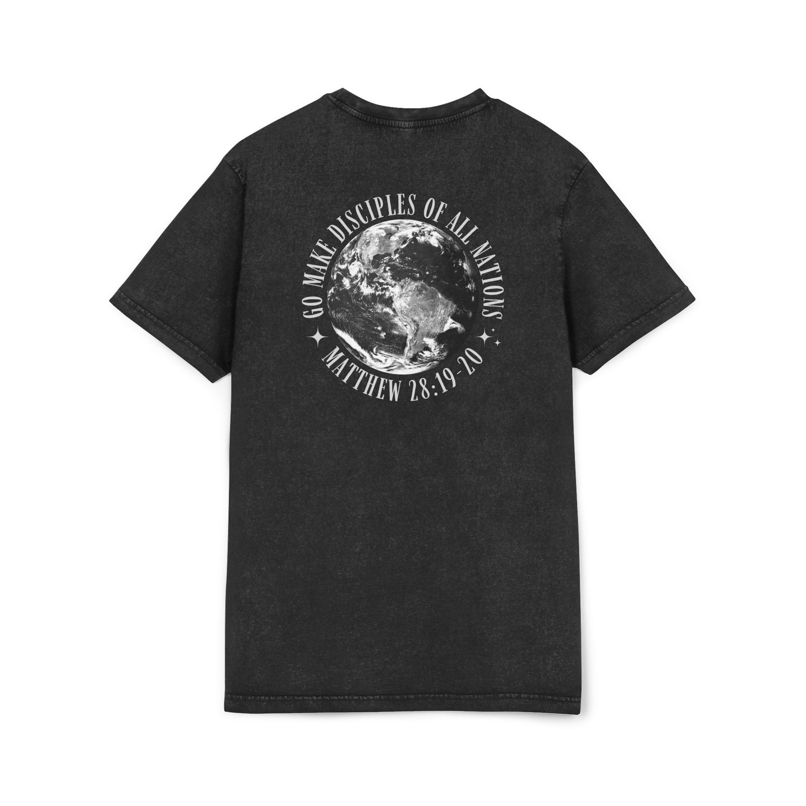Acid Washed Tee - 'Go Make Disciples' Inspirational T-Shirt - Image 2
