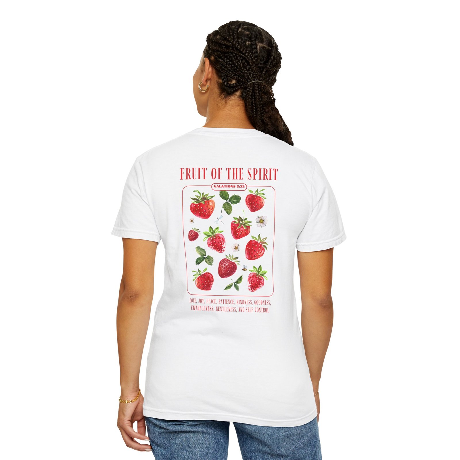 Fruit of the Spirit T-Shirt - Unisex Garment-Dyed Tee with Floral Design - Image 6