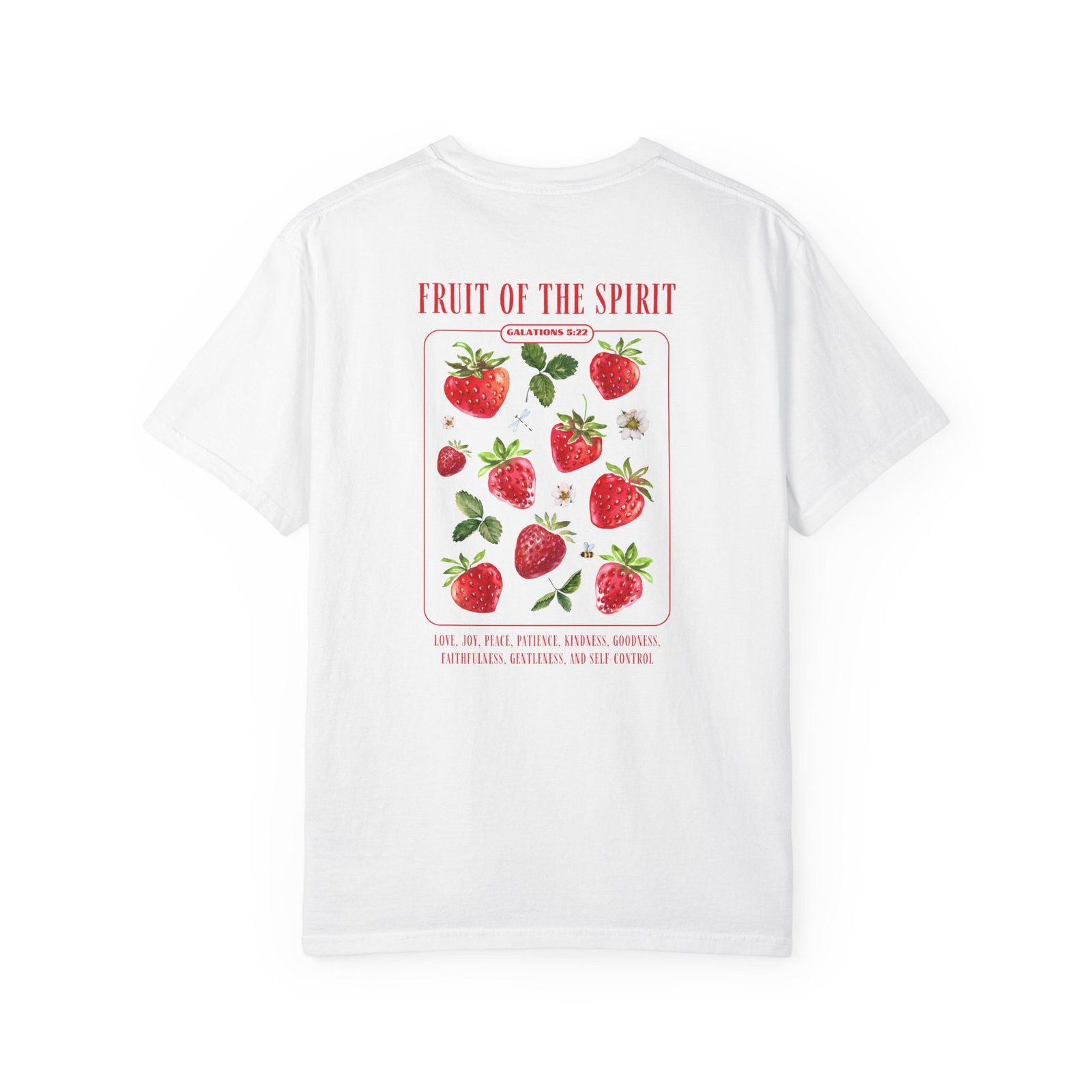 Fruit of the Spirit T-Shirt - Unisex Garment-Dyed Tee with Floral Design - Image 2