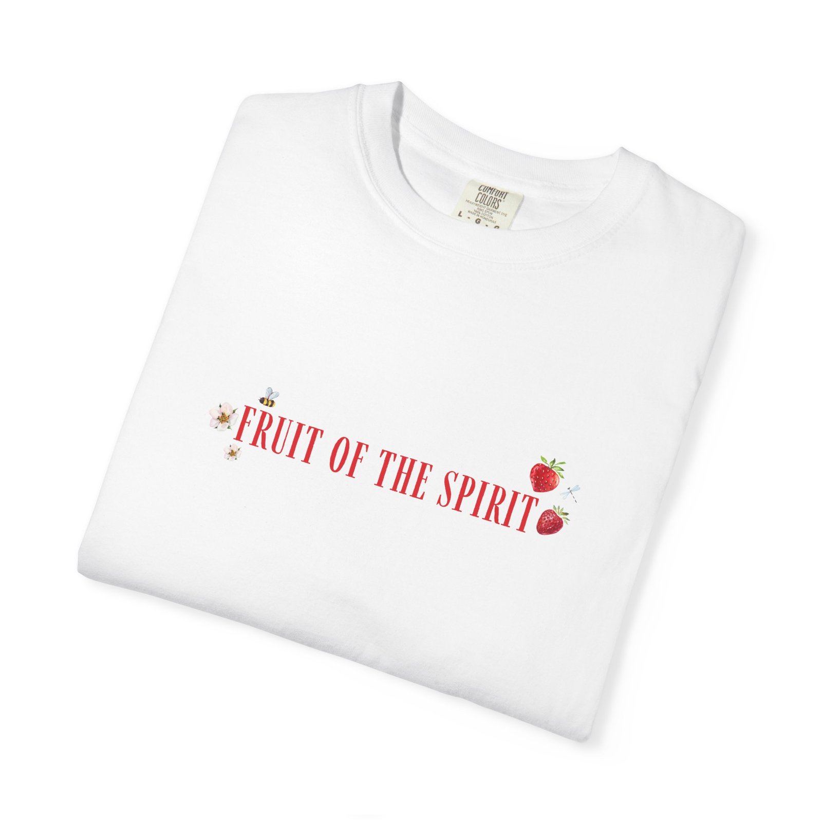 Fruit of the Spirit T-Shirt - Unisex Garment-Dyed Tee with Floral Design - Image 3